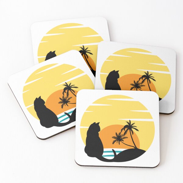 Item preview, CAT WATCHING SUNSET designed and sold by KatisDesign.