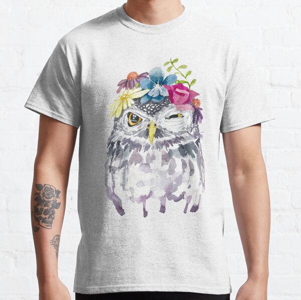 Item preview, Watercolor Floral Owl designed and sold by Magdalena Żołnierowicz.