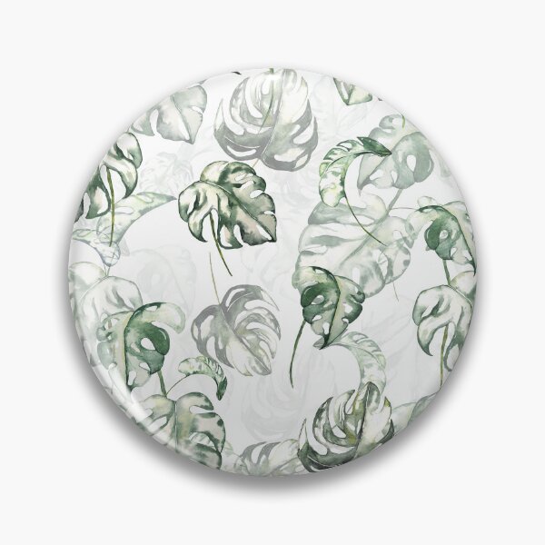 Item preview, Monstera Deliciosa Variegata watercolor seamless pattern  designed and sold by ani-eni.
