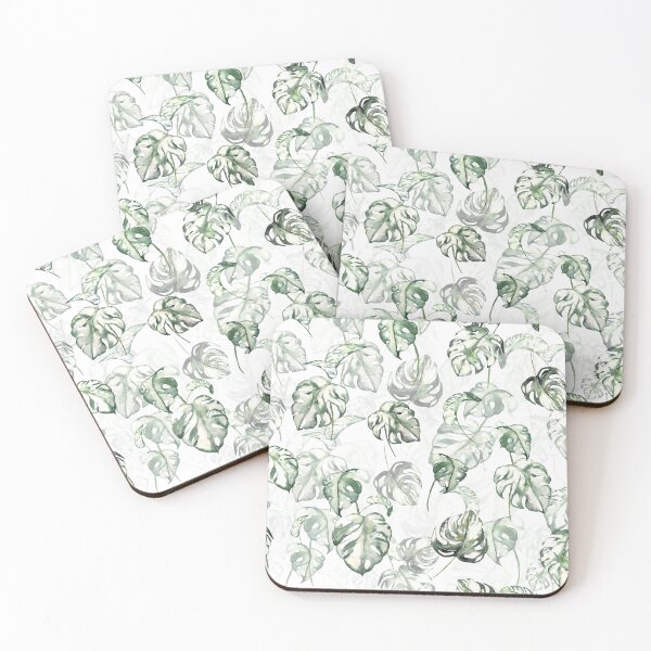 Item preview, Monstera Deliciosa Variegata watercolor seamless pattern  designed and sold by ani-eni.