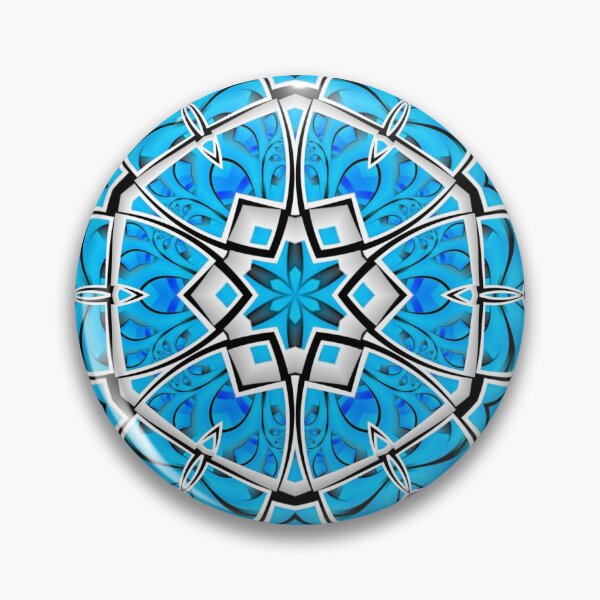 Item preview, floral fantasy in turquoise and blue colours star design designed and sold by mister-john.