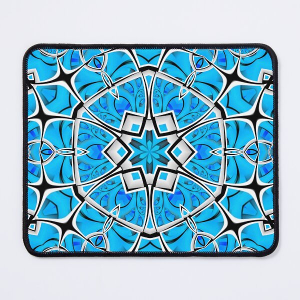 Item preview, floral fantasy in turquoise and blue colours star design designed and sold by mister-john.