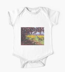 Fall Vineyard Painting One Piece - Short Sleeve