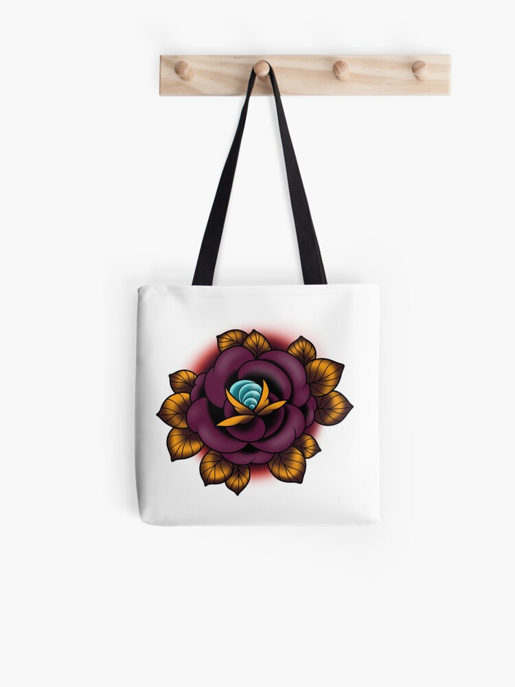 Neo Traditional Rose Design Tote Bag By Theinksmith Redbubble Neo Traditional Rose Design Tote Bag By Theinksmith Redbubble