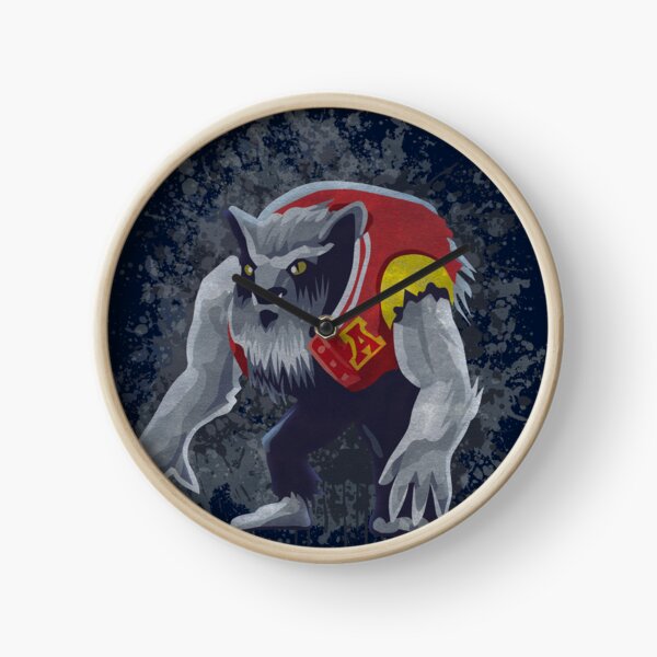 Werecat / Werewolf caricature -Thriller-era paint splatter (Michael Jackson) Clock