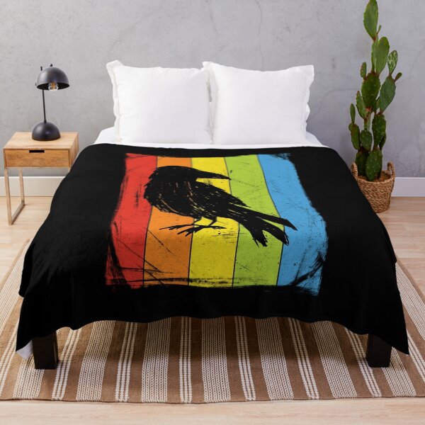 Item preview, Rainbow Crow Colorful Halloween Bird Lover designed and sold by Delightfully Cynical.