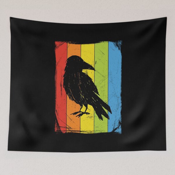 Item preview, Rainbow Crow Colorful Halloween Bird Lover designed and sold by Delightfully Cynical.