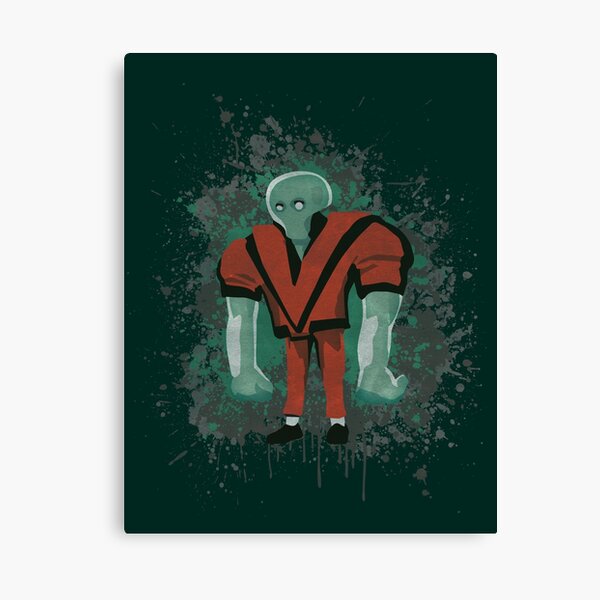 Zombie caricature -Thriller-era paint splatter (Michael Jackson) Canvas Print