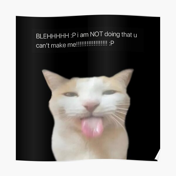 Blehhhhh Cat P Poster For Sale By Guybubbles Redbubble 3326
