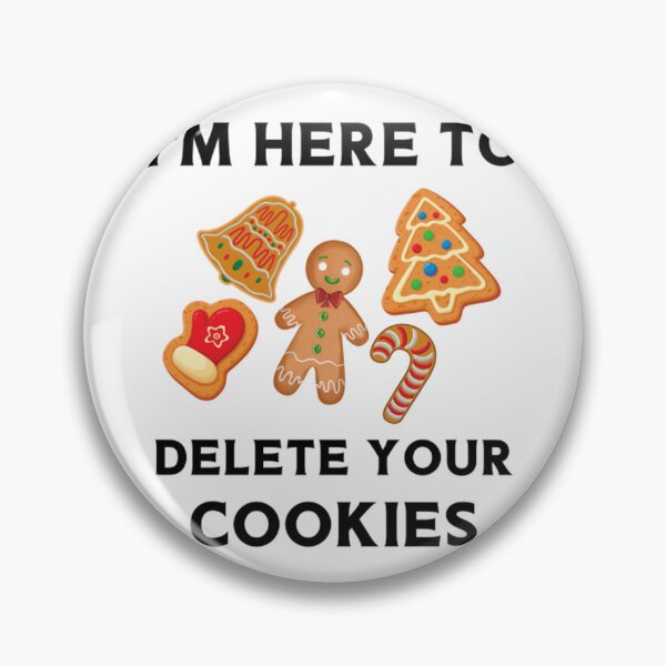Artikelvorschau, Lustig hier, um Ihre Cookies Font Black zu löschen entworfen und verkauft von ThurxyGiftFunny.
