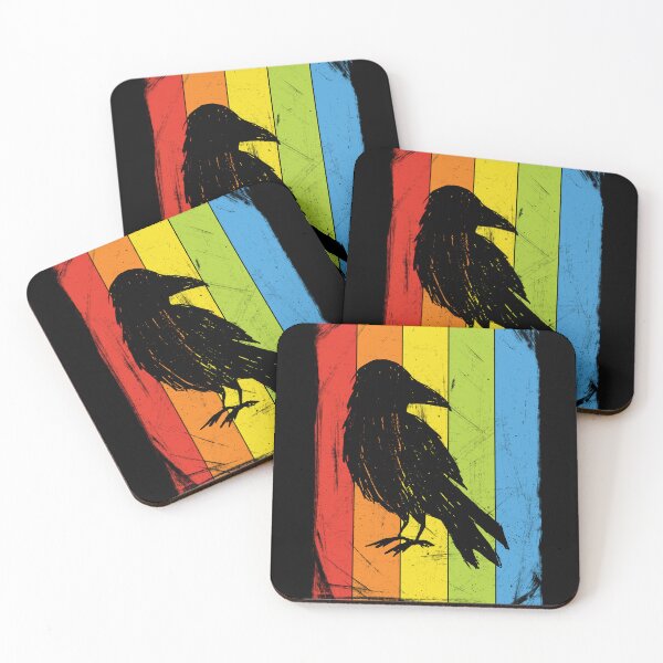Item preview, Rainbow Crow Colorful Halloween Bird Lover designed and sold by Delightfully Cynical.