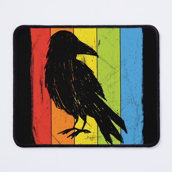 Item preview, Rainbow Crow Colorful Halloween Bird Lover designed and sold by Delightfully Cynical.