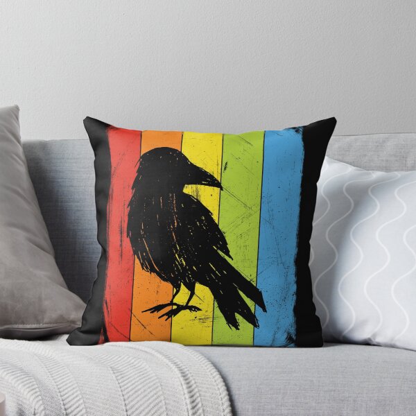Item preview, Rainbow Crow Colorful Halloween Bird Lover designed and sold by Delightfully Cynical.