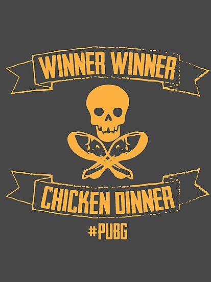  PUBG  Winner  Winner  Chicken  Dinner  Ribbon and Skull 