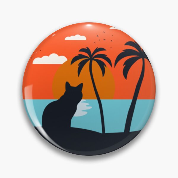 Item preview, CAT WATCHING SUNSET designed and sold by KatisDesign.
