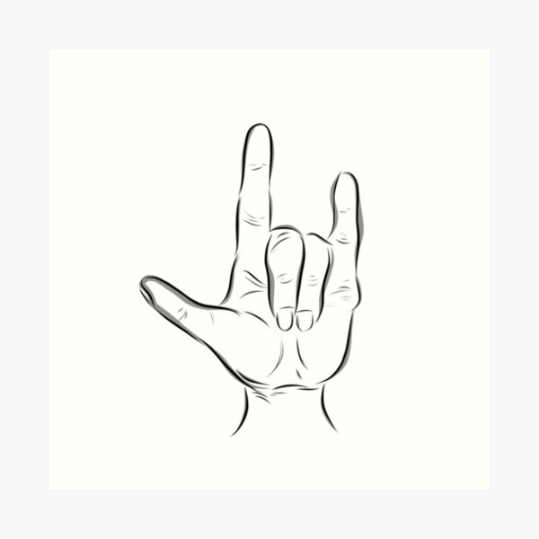 I Love You Sign Language Wall Art Redbubble