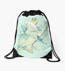 Polar bear king Drawstring Bag