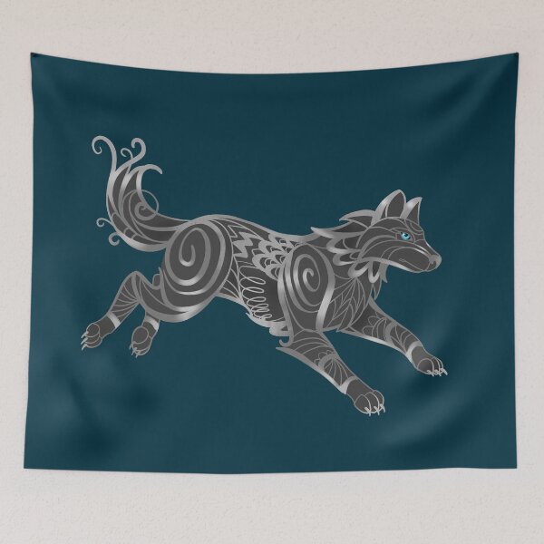 Item preview, Shimmering Silver Ghost Wolf designed and sold by BunnyThePainter.
