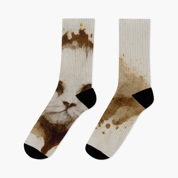 Item preview, Abstract Art of a cat in Coffee Stain Form - Created by Artificial Intelligence designed and sold by Created-by-AI.