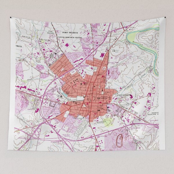 Item preview, Vintage Map of Frederick Maryland (1953) 2  designed and sold by BravuraMedia.