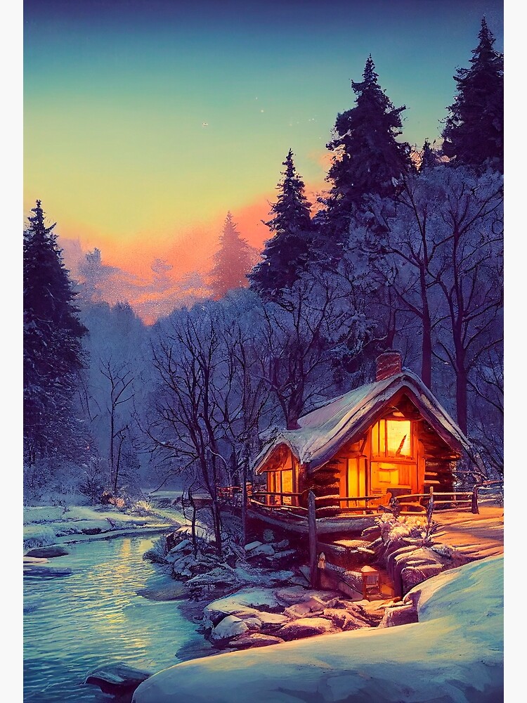 Cozy Winter Cabin | Poster