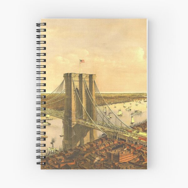 Item preview, Brooklyn Bridge Vintage Illustration designed and sold by peacelovesoar.