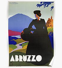 Abruzzo Italy restored vintage Italian travel Poster
