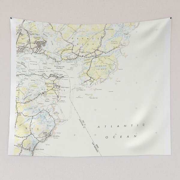Item preview, Vintage Map of Kittery Maine (1944) designed and sold by BravuraMedia.