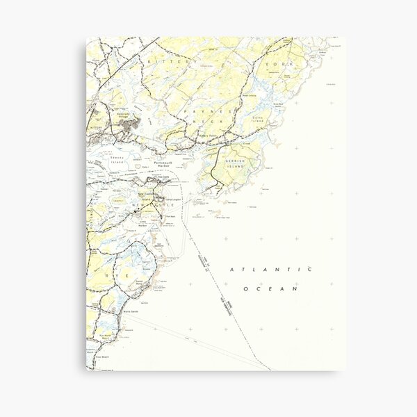 Item preview, Vintage Map of Kittery Maine (1944)  designed and sold by BravuraMedia.