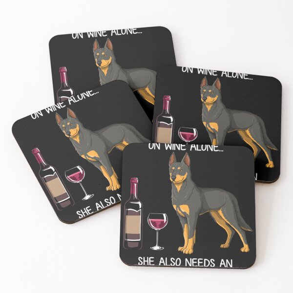 Item preview, Australian Kelpie and wine Funny dog designed and sold by KARLEEMATT.