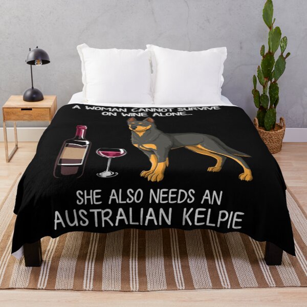 Item preview, Australian Kelpie and wine Funny dog designed and sold by KARLEEMATT.