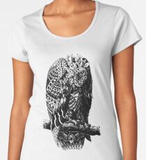 Camiseta premium de cuello ancho Buitre