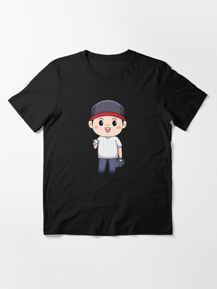 Premium Vector  Cute boy playing baseball kawaii chibi character