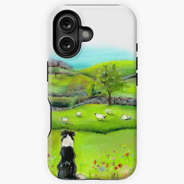 Vista previa del artículo con la obra «Mantener el reloj - Border Collie Sheep Dog», diseñado y vendido por TheWishingShed.