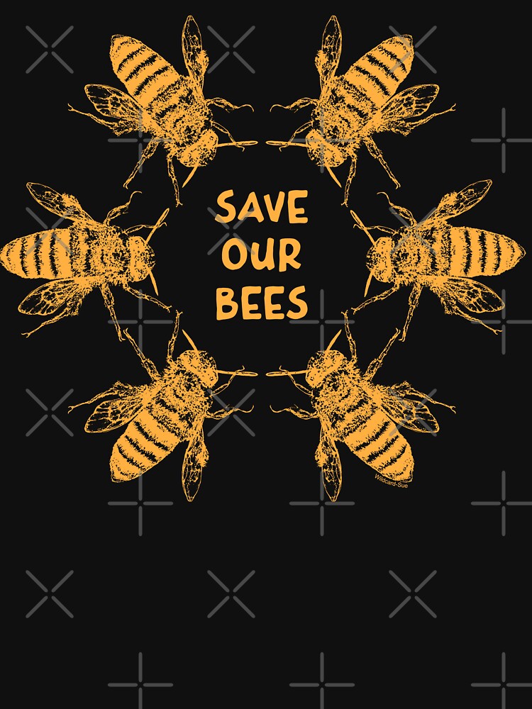 Pollen Nation in GOLD - Save Our Bees featuring Buzzie the Bee by Wildcard-Sue
