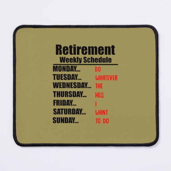Item preview, Retirement Schedule designed and sold by Moeez Javed.