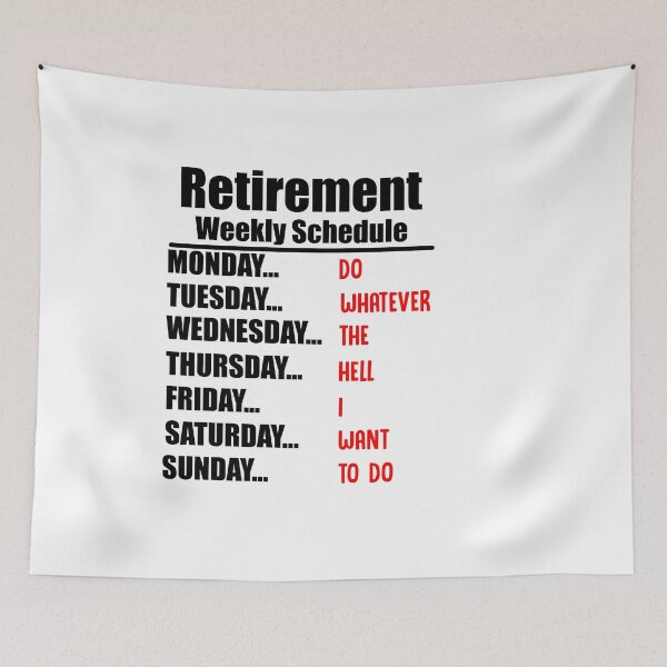 Item preview, Retirement Schedule designed and sold by Moeez Javed.