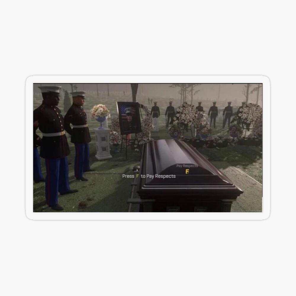 Press F to pay respects meme Art Board Print for Sale by Your