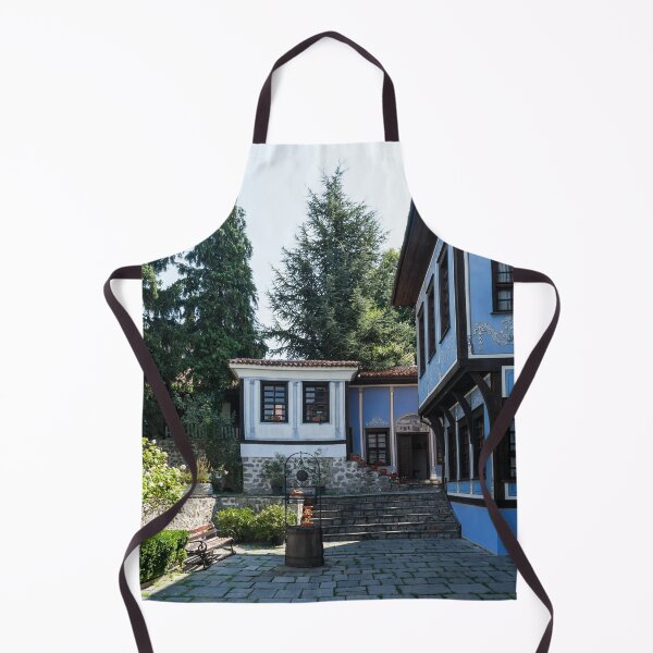 Item preview, Old Town Plovdiv - Blue and White Revival House Courtyard designed and sold by Georgia Mizuleva.