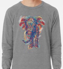 Verzierter Elefant (Aquarell Version) Leichter Pullover