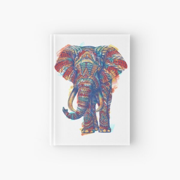 Ornate Elephant (Watercolor Version) Hardcover Journal
