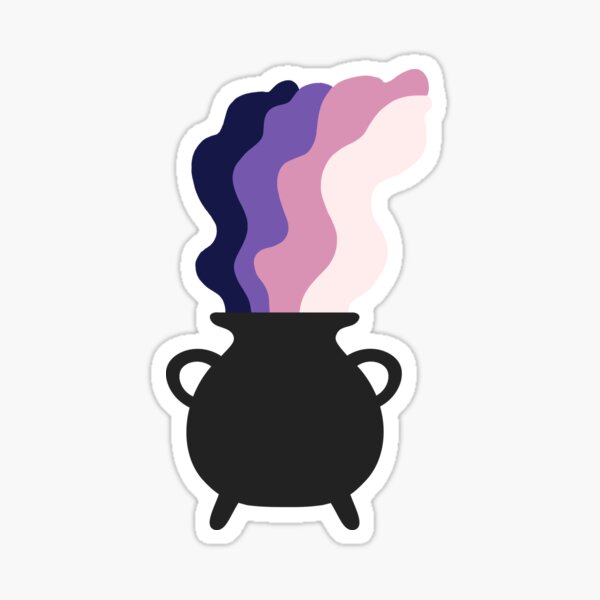 Asexual Spectrum Pride Cauldron Sticker For Sale By Lunyssa Redbubble