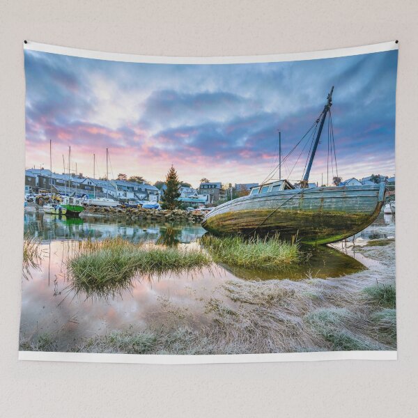 Item preview, Old fishing boat in Abersoch at Christmas. IHCH designed and sold by Turtle  Photography.
