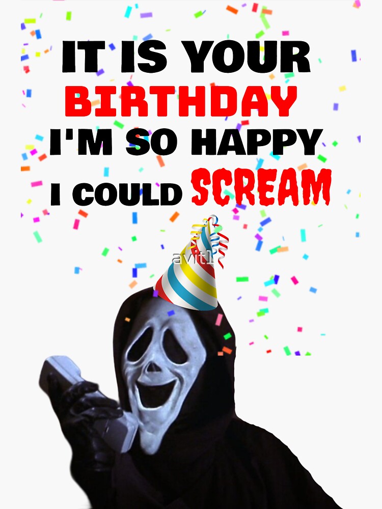 “Scream Birthday, Willow Days” Sticker for Sale by avit1 | Redbubble
