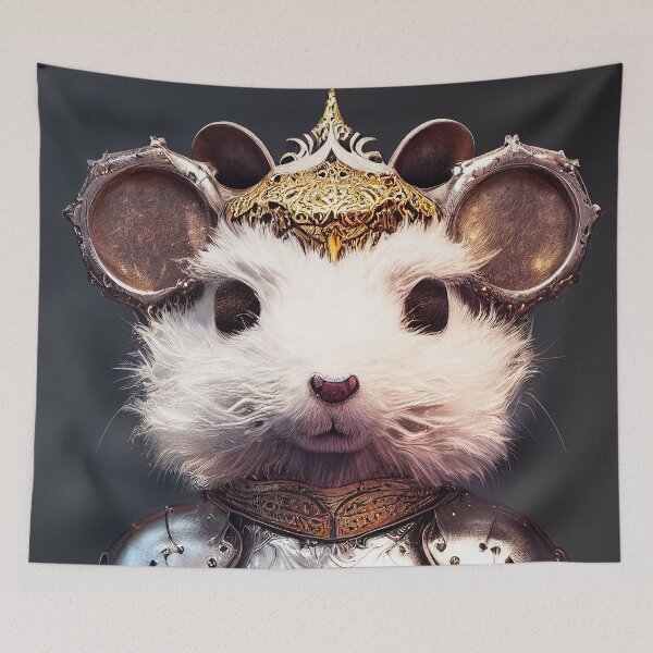 Item preview, Redreamer Animals in Armour Series Fluffy Mouse designed and sold by REDREAMER.