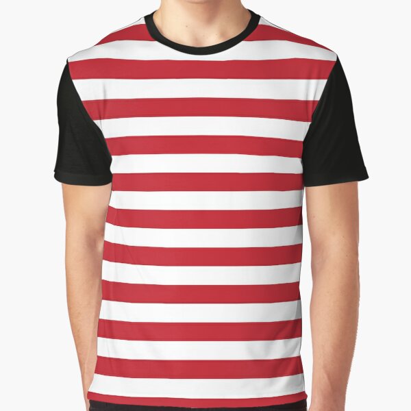 Red and White Stripes | Stripe Patterns | Striped Patterns | Wide Stripes | Horizontal Stripes | Graphic T-Shirt