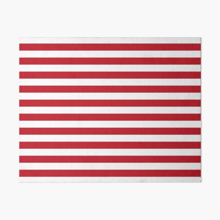 Red and White Stripes | Stripe Patterns | Striped Patterns | Wide Stripes | Horizontal Stripes | Art Board Print