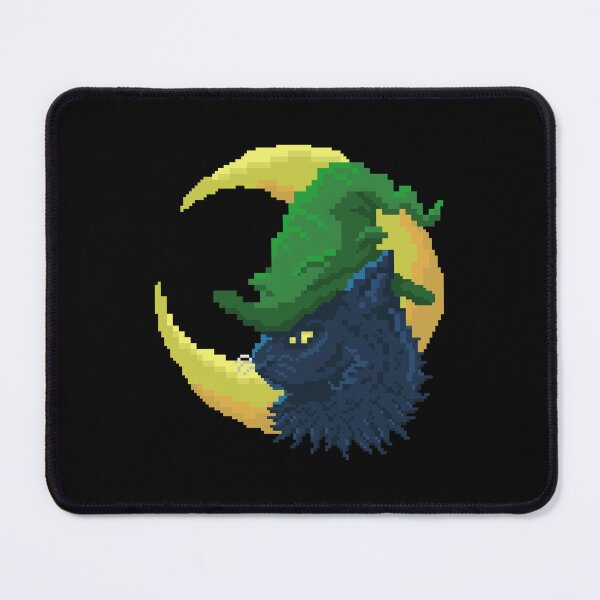 Item preview, Pixel Art Black Cat designed and sold by wolfkin-design.