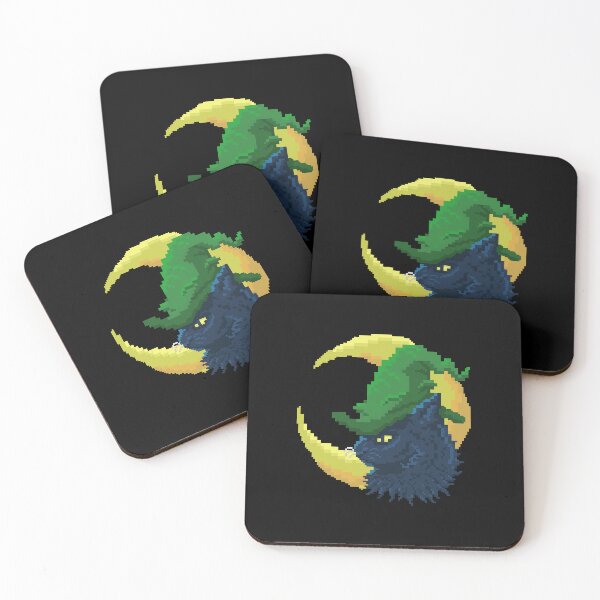 Item preview, Pixel Art Black Cat designed and sold by wolfkin-design.
