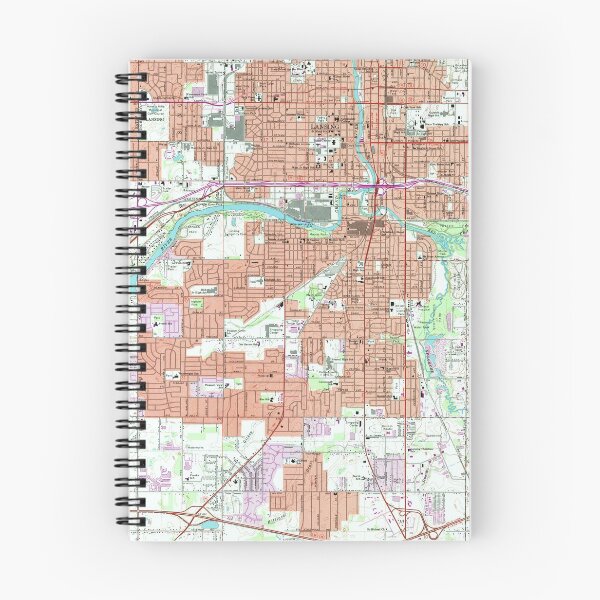 Item preview, Vintage Map of Lansing Michigan (1965) designed and sold by BravuraMedia.